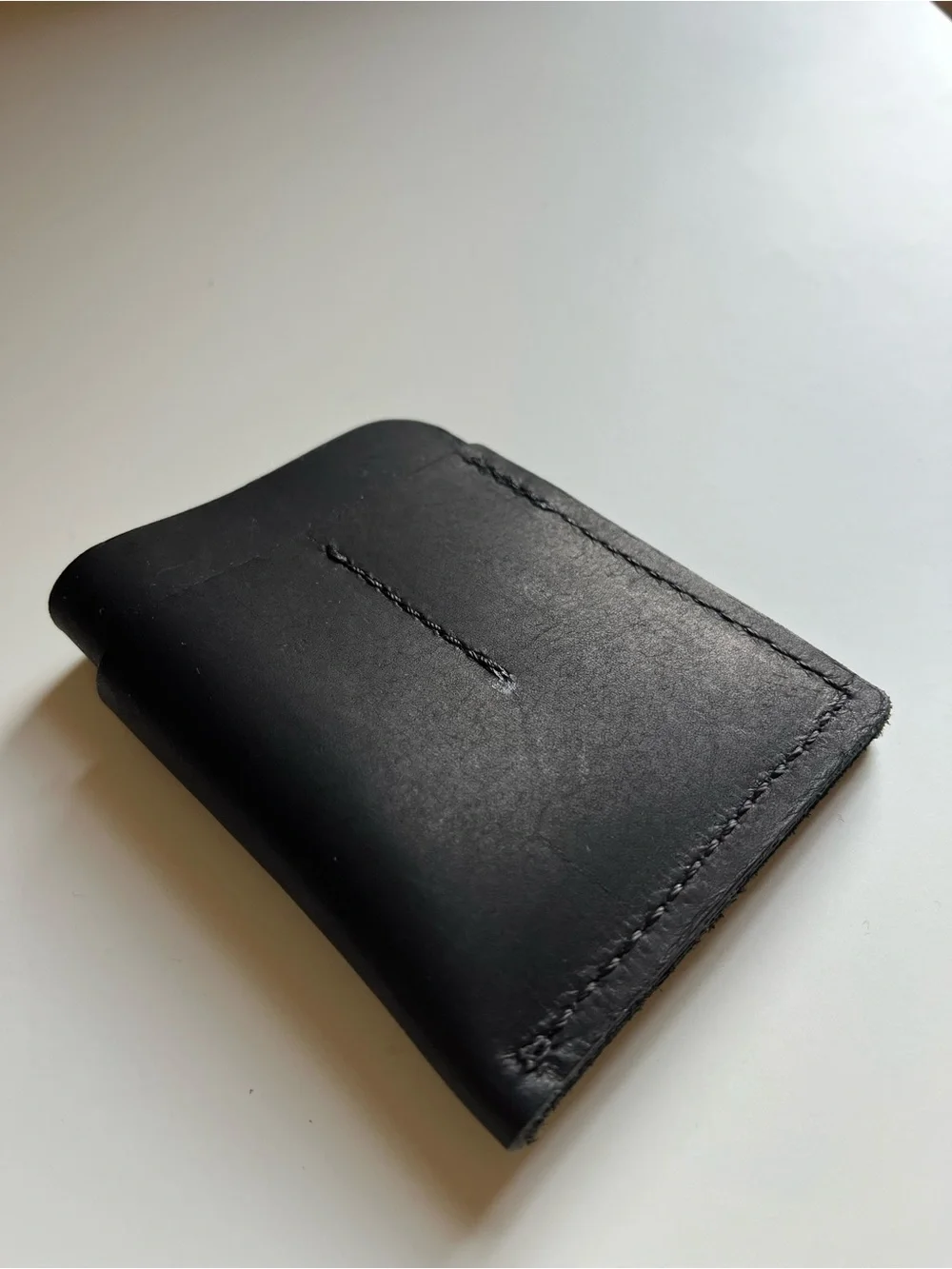 Black Leather Slim Card Wallet